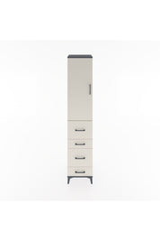 Hyperion Dolap 2 Raflı 4 Çekmeceli Tek Askılı 44x44x221 Antrasit-Aytaşı