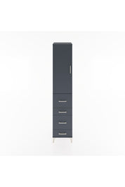 Hyperion Dolap 2 Raflı 4 Çekmeceli Tek Askılı 44x44x221 Antrasit-Antrasit