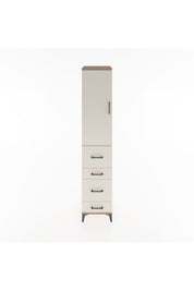 Hyperion Dolap 2 Raflı 4 Çekmeceli Tek Askılı 44x44x221 Çam-Aytaşı