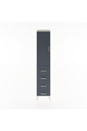 Hyperion Dolap 3 Raflı 4 Çekmeceli Tek Kapaklı 44x44x221 Aytaşı-Antrasit