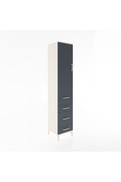 Hyperion Dolap 3 Raflı 4 Çekmeceli Tek Kapaklı 44x44x221 Aytaşı-Antrasit