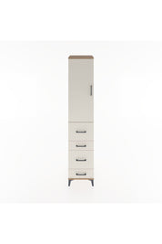 Hyperion Dolap 3 Raflı 4 Çekmeceli Tek Kapaklı 44x44x221 Çam-Aytaşı