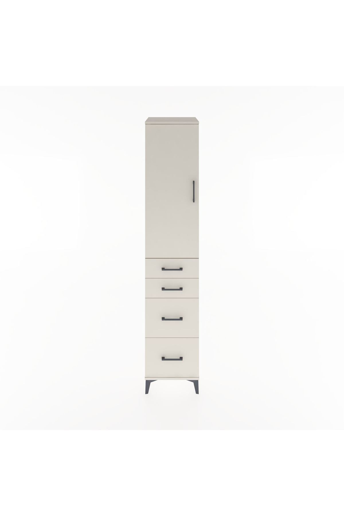 Hyperion Dolap 2 Raflı 4 Çekmeceli Tek Askılı 44x44x221 Aytaşı-Aytaşı