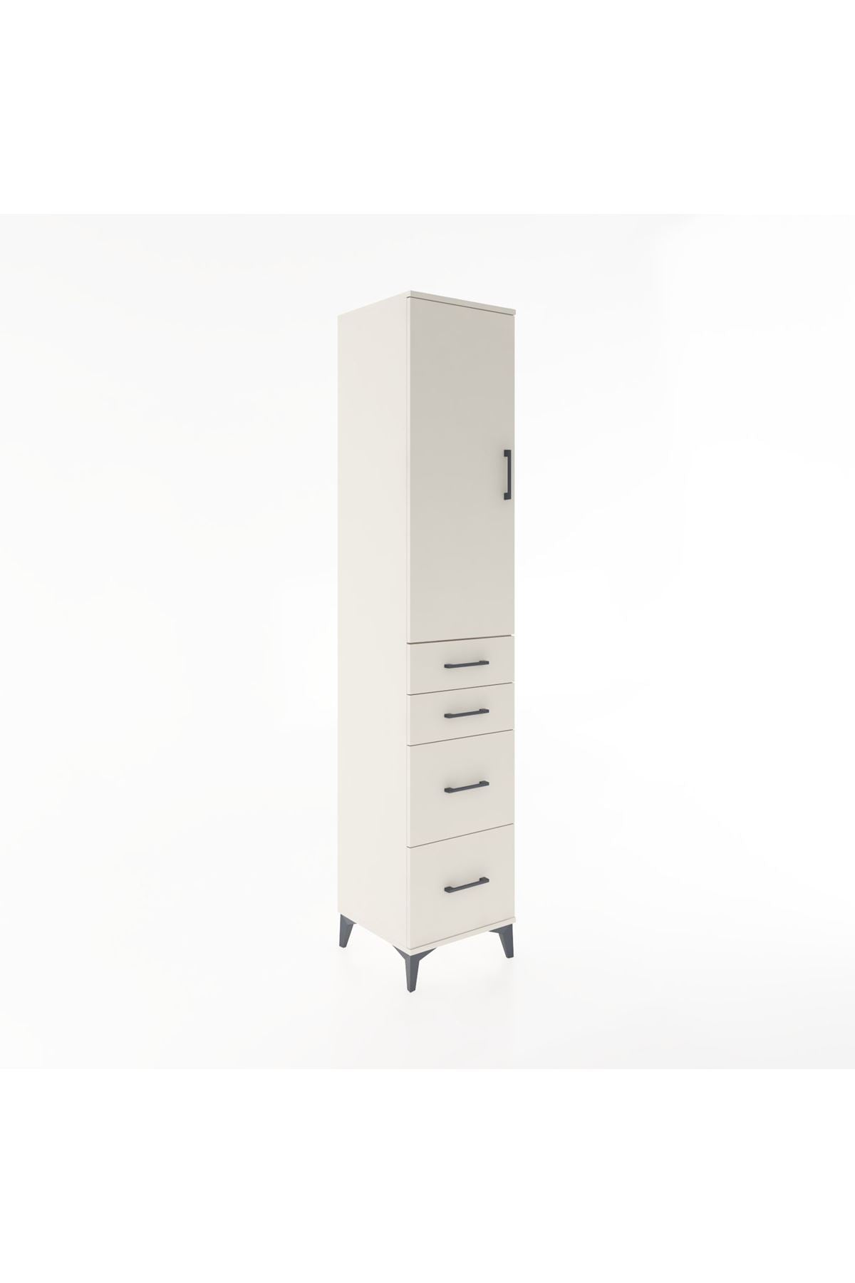 Hyperion Dolap 2 Raflı 4 Çekmeceli Tek Askılı 44x44x221 Aytaşı-Aytaşı