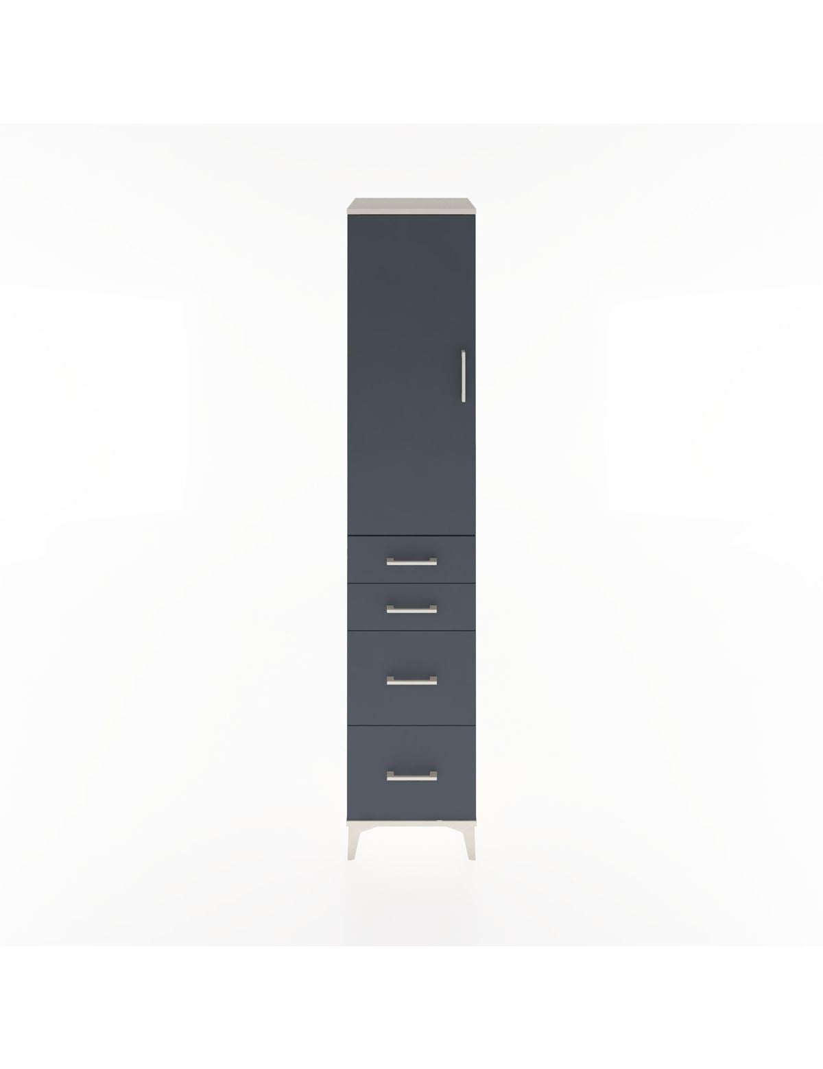 Hyperion Dolap 2 Raflı 4 Çekmeceli Tek Askılı 44x44x221 Aytaşı-Antrasit