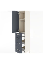 Hyperion Dolap 2 Raflı 4 Çekmeceli Tek Askılı 44x44x221 Aytaşı-Antrasit