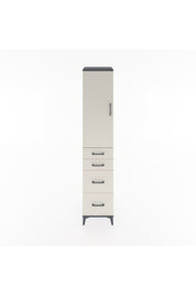 Hyperion Dolap 2 Raflı 4 Çekmeceli Tek Askılı 44x44x221 Antrasit-Aytaşı