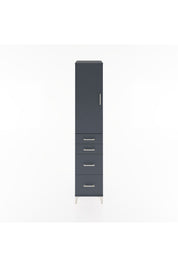 Hyperion Dolap 2 Raflı 4 Çekmeceli Tek Askılı 44x44x221 Antrasit-Antrasit