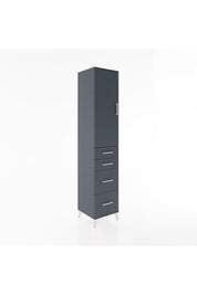 Hyperion Dolap 2 Raflı 4 Çekmeceli Tek Askılı 44x44x221 Antrasit-Antrasit