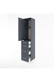Hyperion Dolap 2 Raflı 4 Çekmeceli Tek Askılı 44x44x221 Antrasit-Antrasit