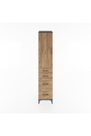 Hyperion Dolap 2 Raflı 4 Çekmeceli Tek Askılı 44x44x221 Antrasit-Çam