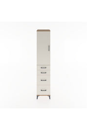 Hyperion Dolap 2 Raflı 4 Çekmeceli Tek Askılı 44x44x221 Çam-Aytaşı