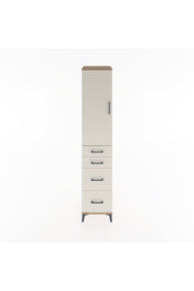 Hyperion Dolap 3 Raflı 4 Çekmeceli Tek Kapaklı 44x44x221 Çam-Aytaşı