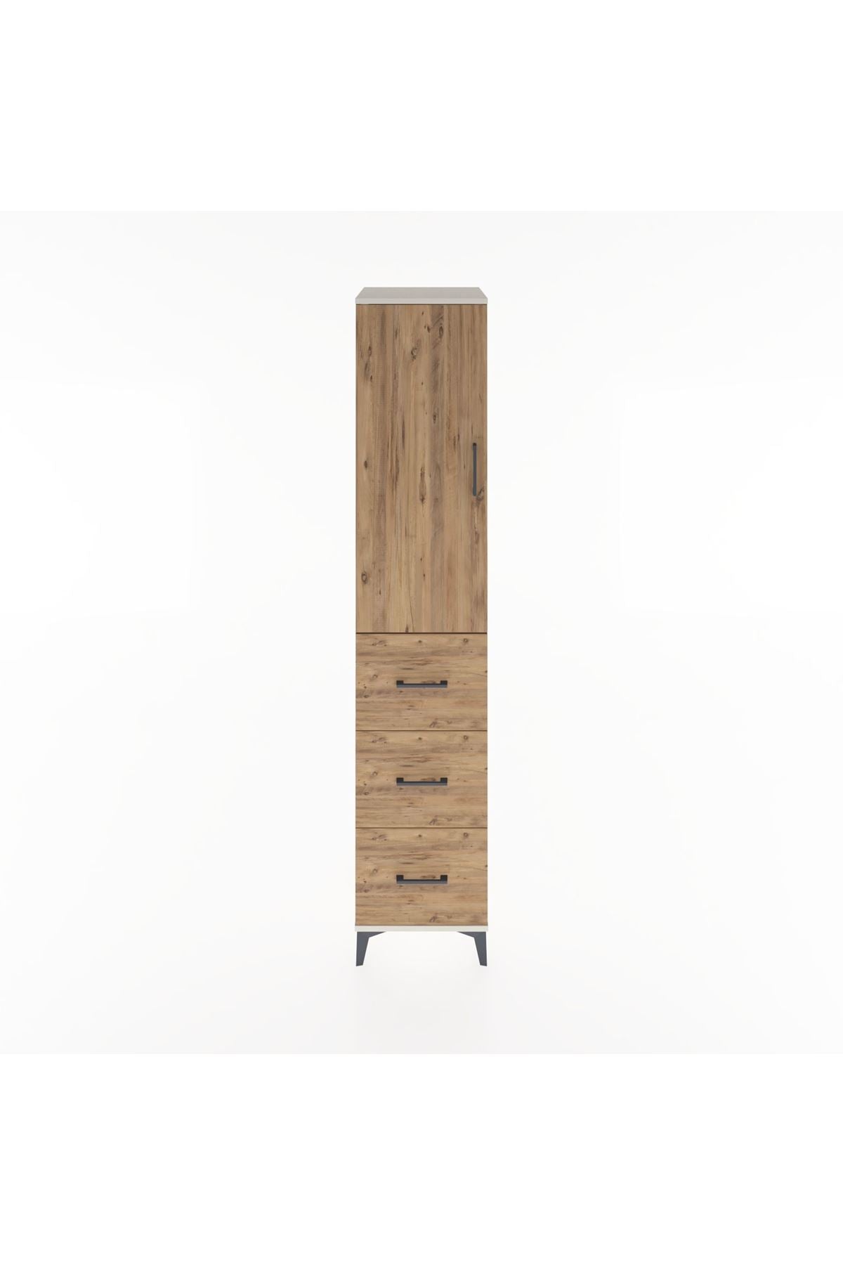 Hyperion Dolap 2 Raflı 3 Çekmeceli Tek Askılı 44x44x221 Aytaşı-Çam