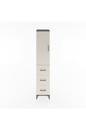 Hyperion Dolap 2 Raflı 3 Çekmeceli Tek Askılı 44x44x221 Antrasit-Aytaşı