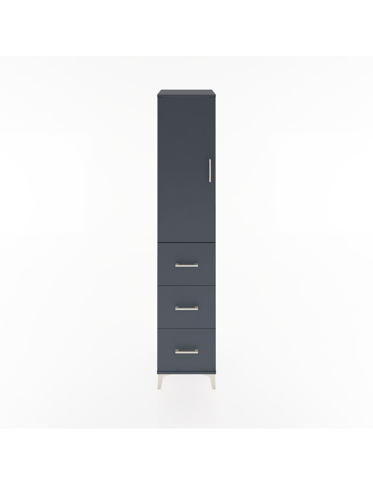 Hyperion Dolap 2 Raflı 3 Çekmeceli Tek Askılı 44x44x221 Antrasit-Antrasit