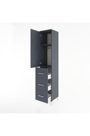 Hyperion Dolap 2 Raflı 3 Çekmeceli Tek Askılı 44x44x221 Antrasit-Antrasit