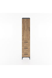 Hyperion Dolap 2 Raflı 3 Çekmeceli Tek Askılı 44x44x221 Antrasit-Çam