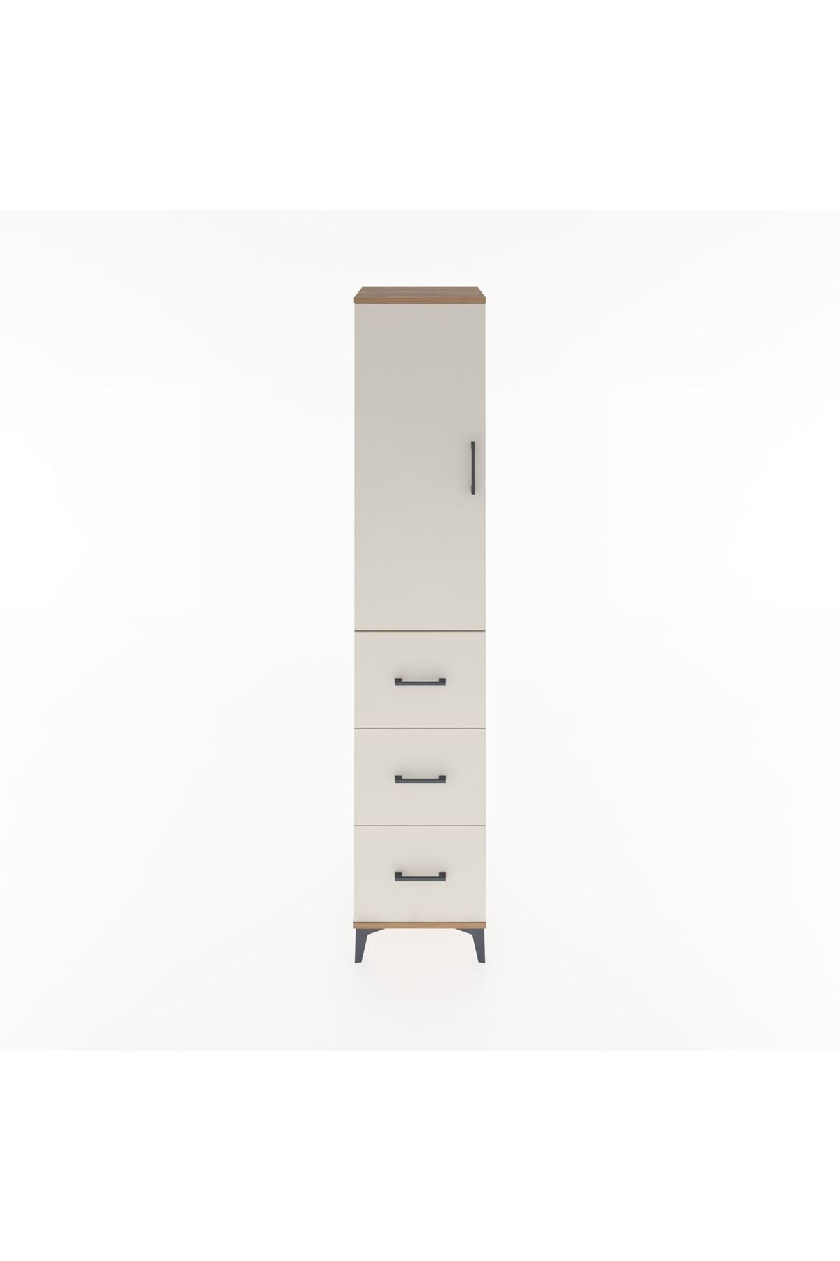 Hyperion Dolap 2 Raflı 3 Çekmeceli Tek Askılı 44x44x221 Çam-Aytaşı