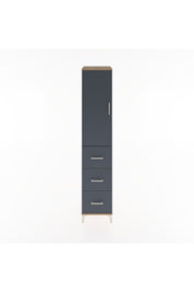 Hyperion Dolap 2 Raflı 3 Çekmeceli Tek Askılı 44x44x221 Çam-Antrasit