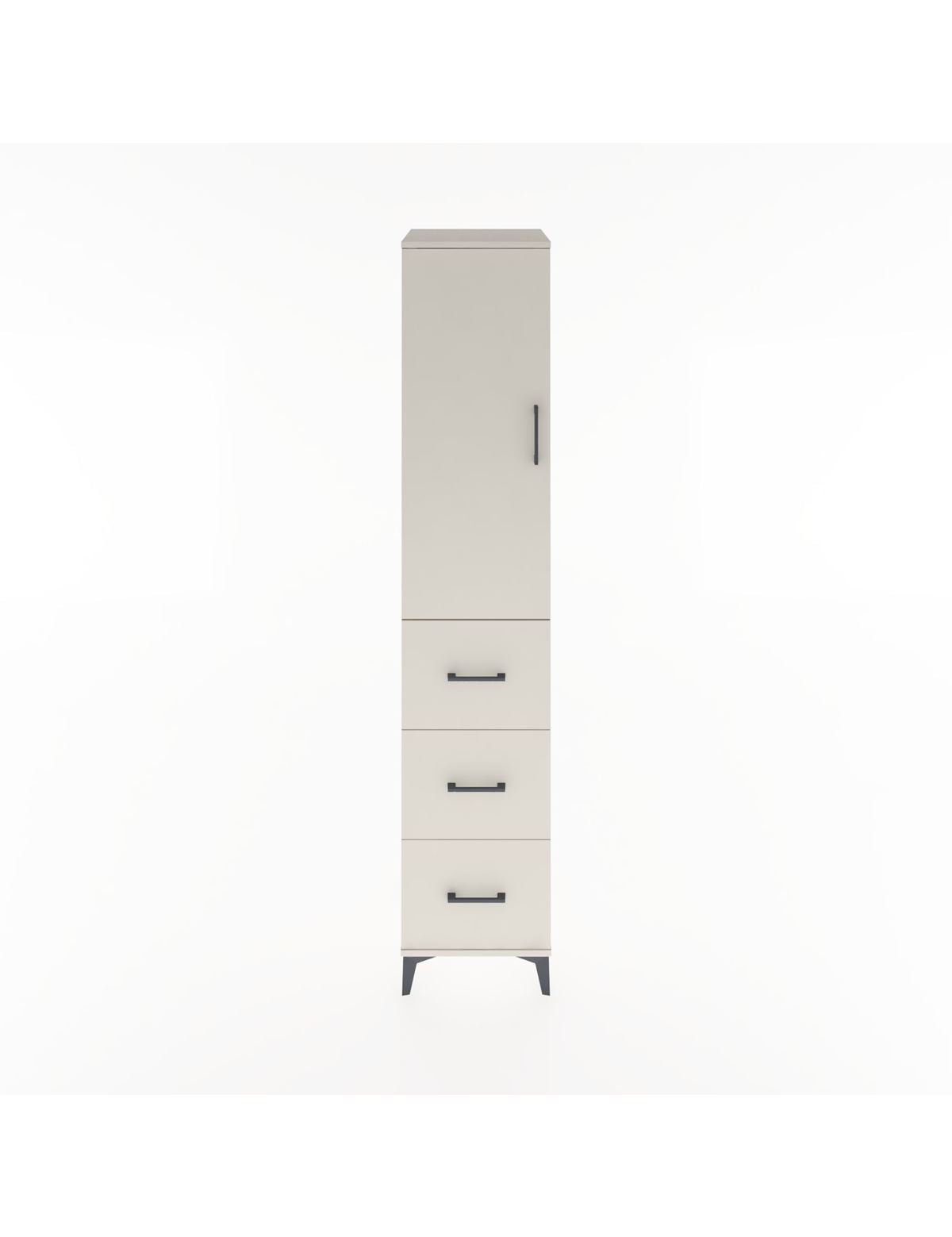 Hyperion Dolap 3 Raflı 3 Çekmeceli Tek Kapaklı 44x44x221 Aytaşı-Aytaşı