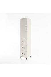 Hyperion Dolap 3 Raflı 3 Çekmeceli Tek Kapaklı 44x44x221 Aytaşı-Aytaşı
