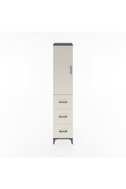 Hyperion Dolap 3 Raflı 3 Çekmeceli Tek Kapaklı 44x44x221 Antrasit-Aytaşı