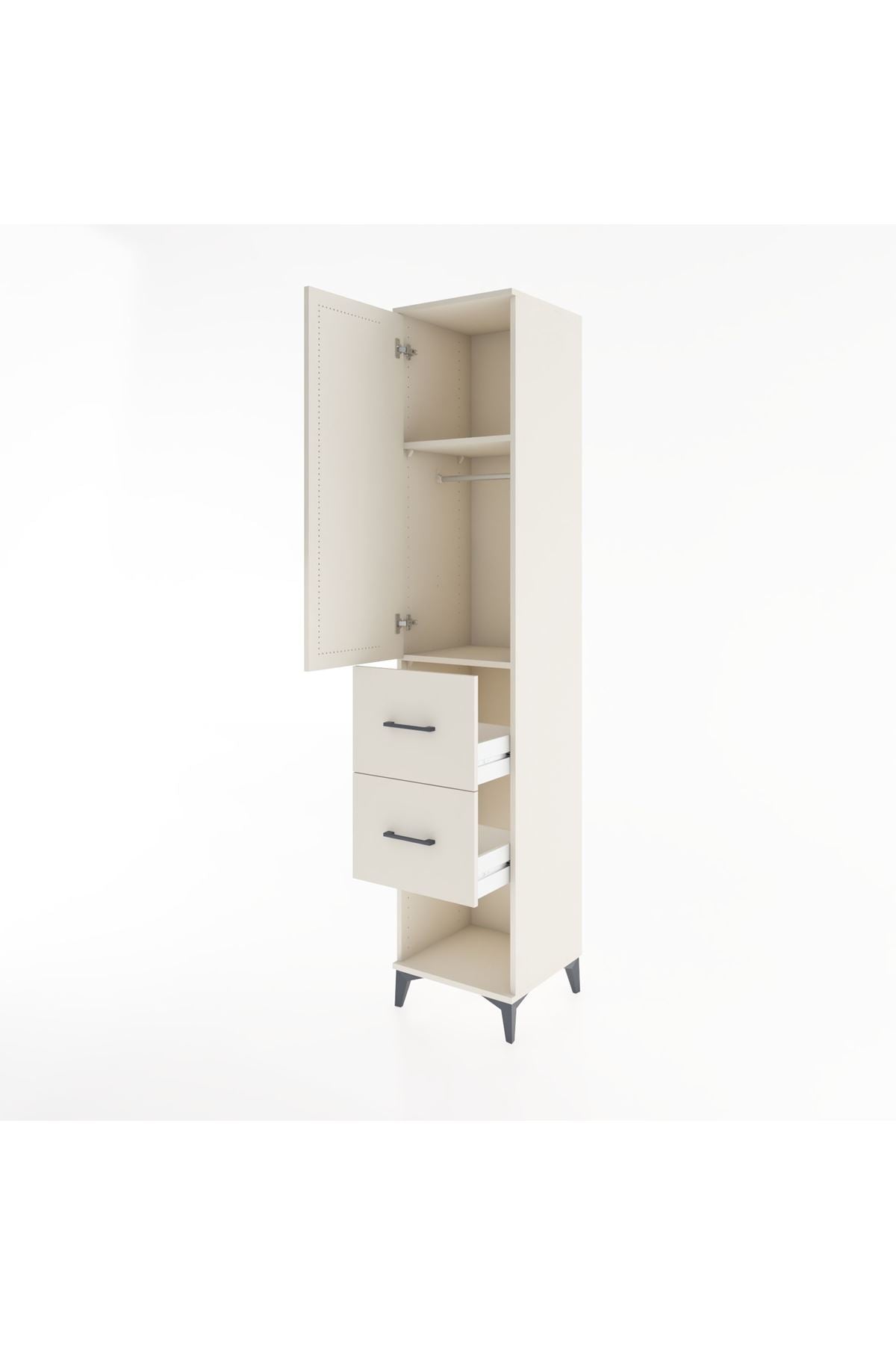 Hyperion Dolap 2 Raflı 2 Çekmeceli Tek Askılı 44x44x221 Aytaşı-Aytaşı