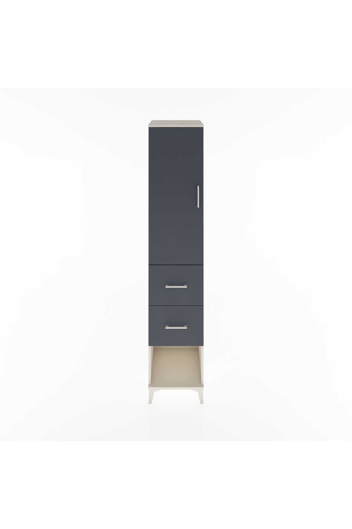 Hyperion Dolap 2 Raflı 2 Çekmeceli Tek Askılı 44x44x221 Aytaşı-Antrasit