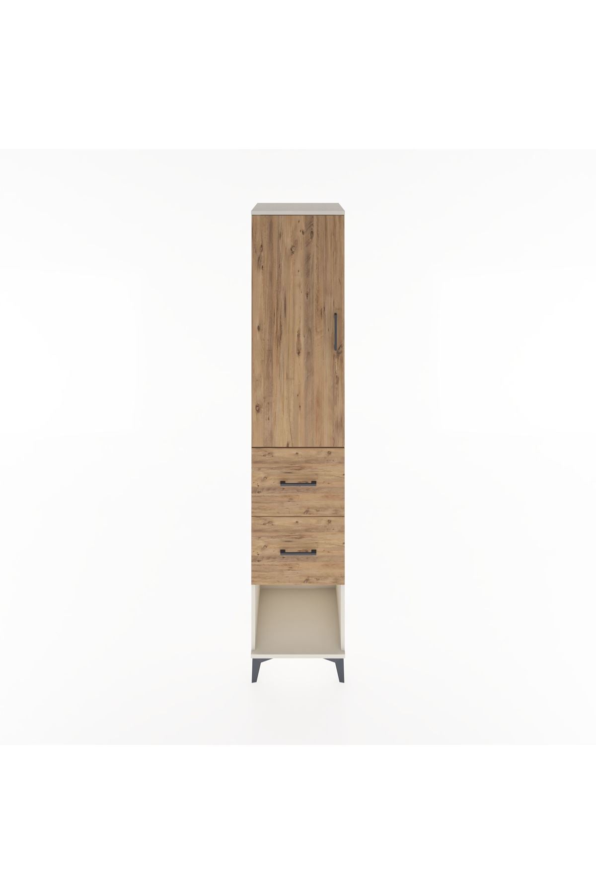 Hyperion Dolap 2 Raflı 2 Çekmeceli Tek Askılı 44x44x221 Aytaşı-Çam