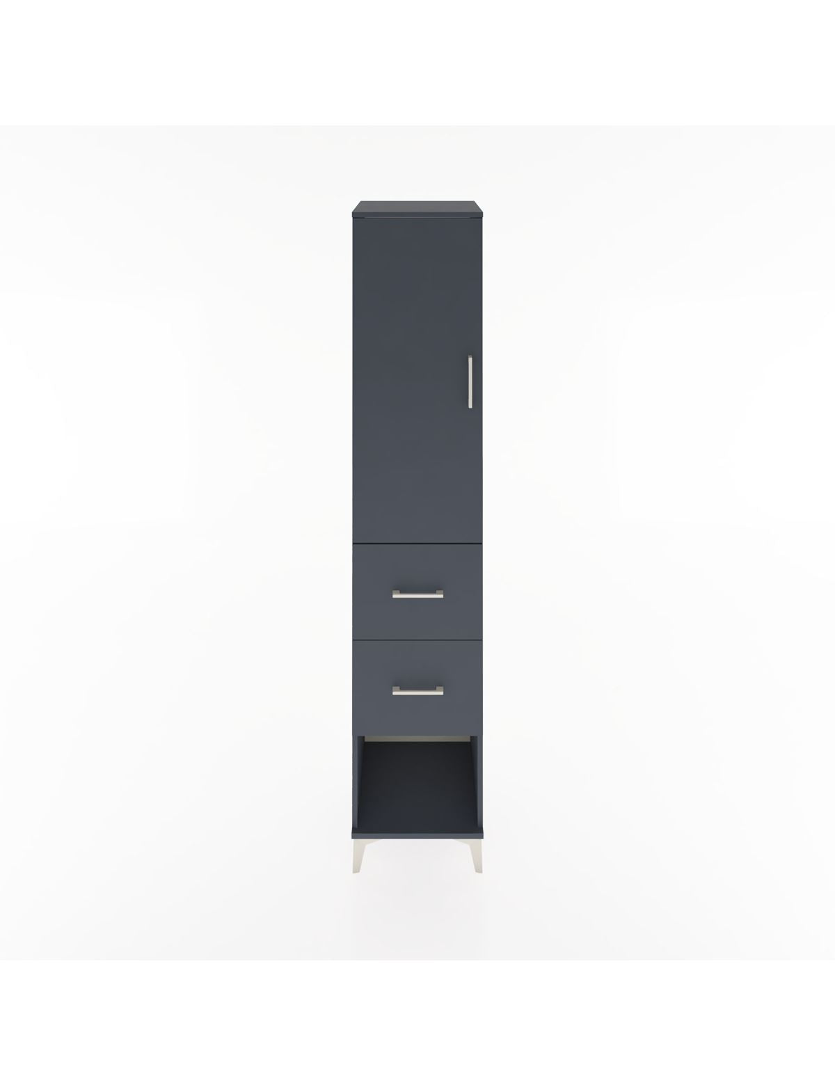 Hyperion Dolap 2 Raflı 2 Çekmeceli Tek Askılı 44x44x221 Antrasit-Antrasit