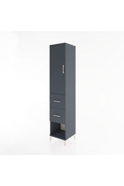 Hyperion Dolap 2 Raflı 2 Çekmeceli Tek Askılı 44x44x221 Antrasit-Antrasit