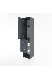 Hyperion Dolap 2 Raflı 2 Çekmeceli Tek Askılı 44x44x221 Antrasit-Antrasit