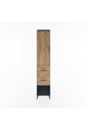 Hyperion Dolap 2 Raflı 2 Çekmeceli Tek Askılı 44x44x221 Antrasit-Çam