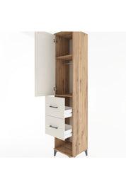 Hyperion Dolap 2 Raflı 2 Çekmeceli Tek Askılı 44x44x221 Çam-Aytaşı