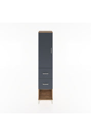 Hyperion Dolap 2 Raflı 2 Çekmeceli Tek Askılı 44x44x221 Çam-Antrasit