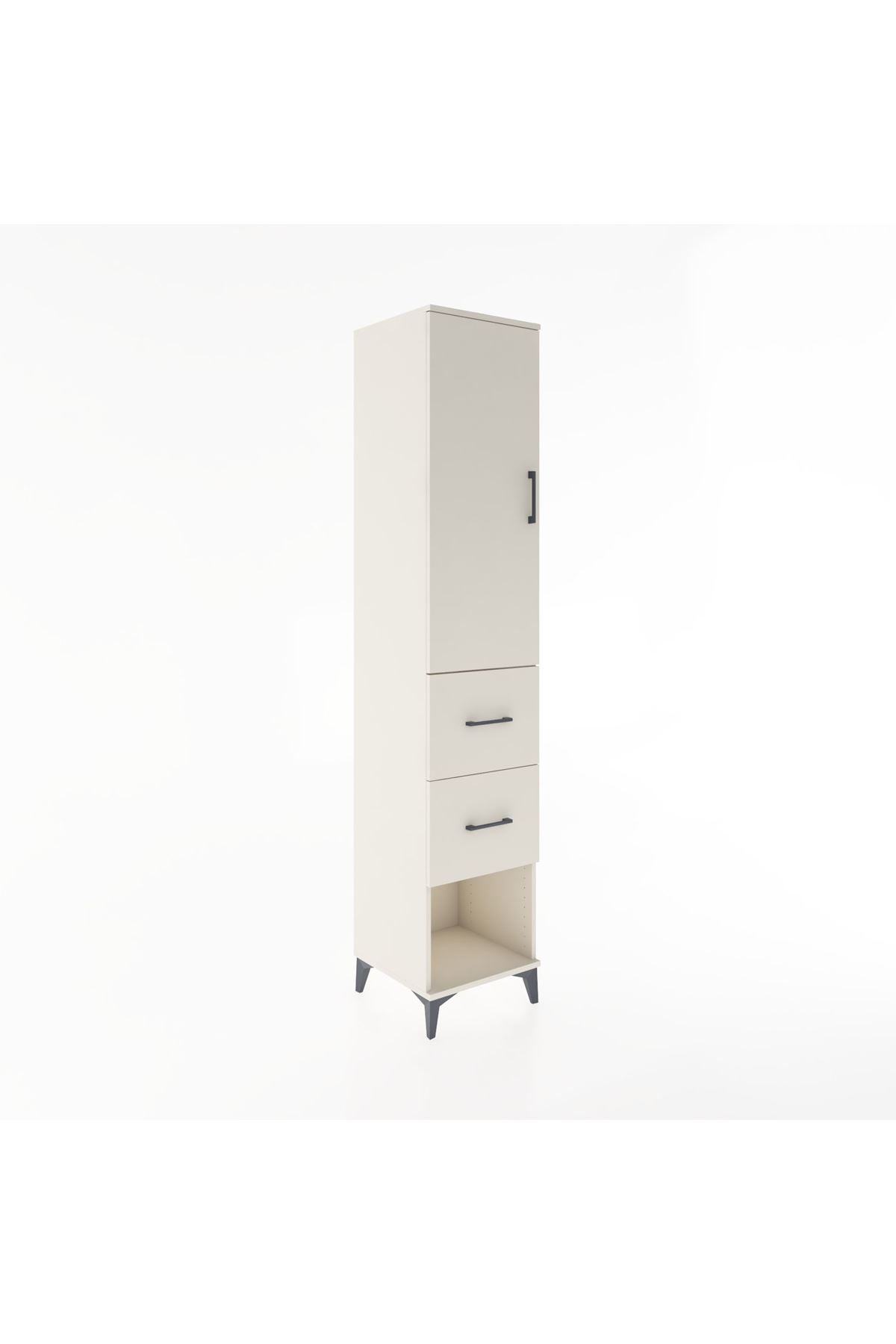 Hyperion Dolap 3 Raflı 2 Çekmeceli Tek Kapaklı 44x44x221 - S61M131V1B