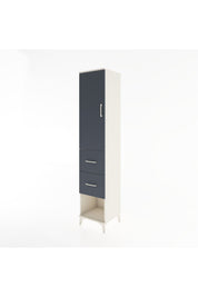 Hyperion Dolap 3 Raflı 2 Çekmeceli Tek Kapaklı 44x44x221 - S61M131V2B