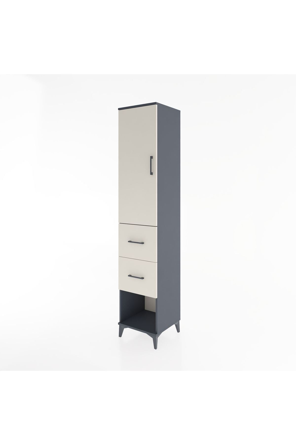 Hyperion Dolap 3 Raflı 2 Çekmeceli Tek Kapaklı 44x44x221 - S61M131V4B
