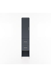 Hyperion Dolap 3 Raflı 2 Çekmeceli Tek Kapaklı 44x44x221 Antrasit-Antrasit