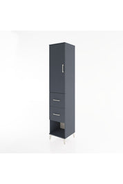 Hyperion Dolap 3 Raflı 2 Çekmeceli Tek Kapaklı 44x44x221 Antrasit-Antrasit