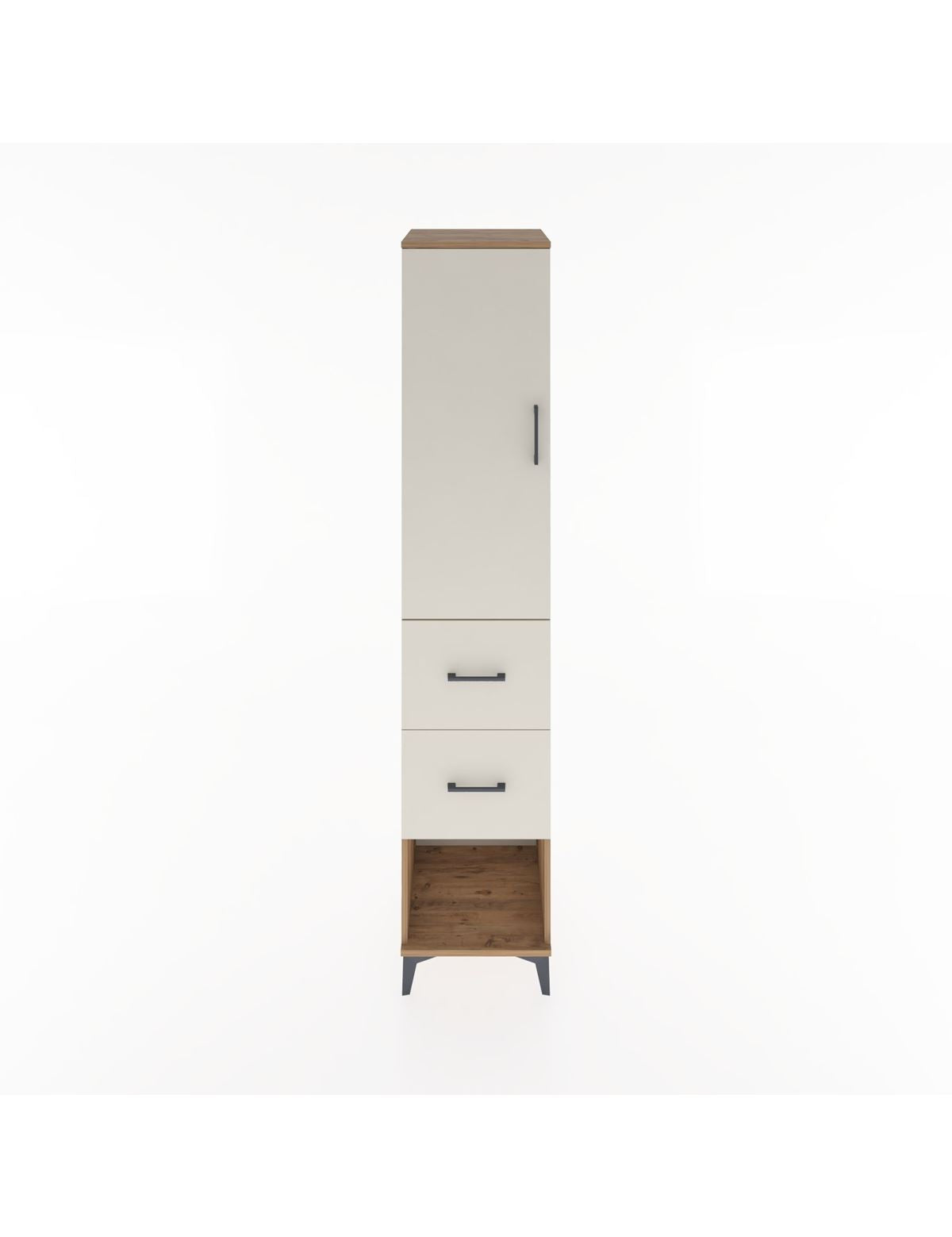 Hyperion Dolap 3 Raflı 2 Çekmeceli Tek Kapaklı 44x44x221 - S61M131V7B