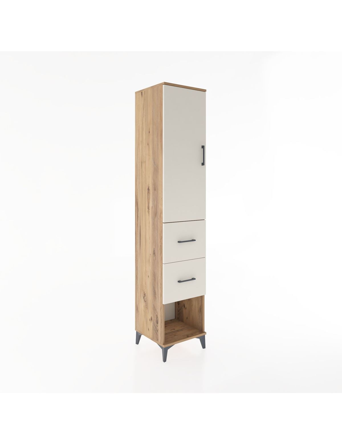 Hyperion Dolap 3 Raflı 2 Çekmeceli Tek Kapaklı 44x44x221 - S61M131V7B