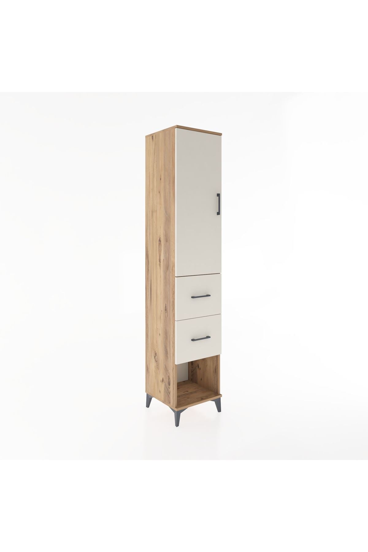 Hyperion Dolap 3 Raflı 2 Çekmeceli Tek Kapaklı 44x44x221 - S61M131V7B