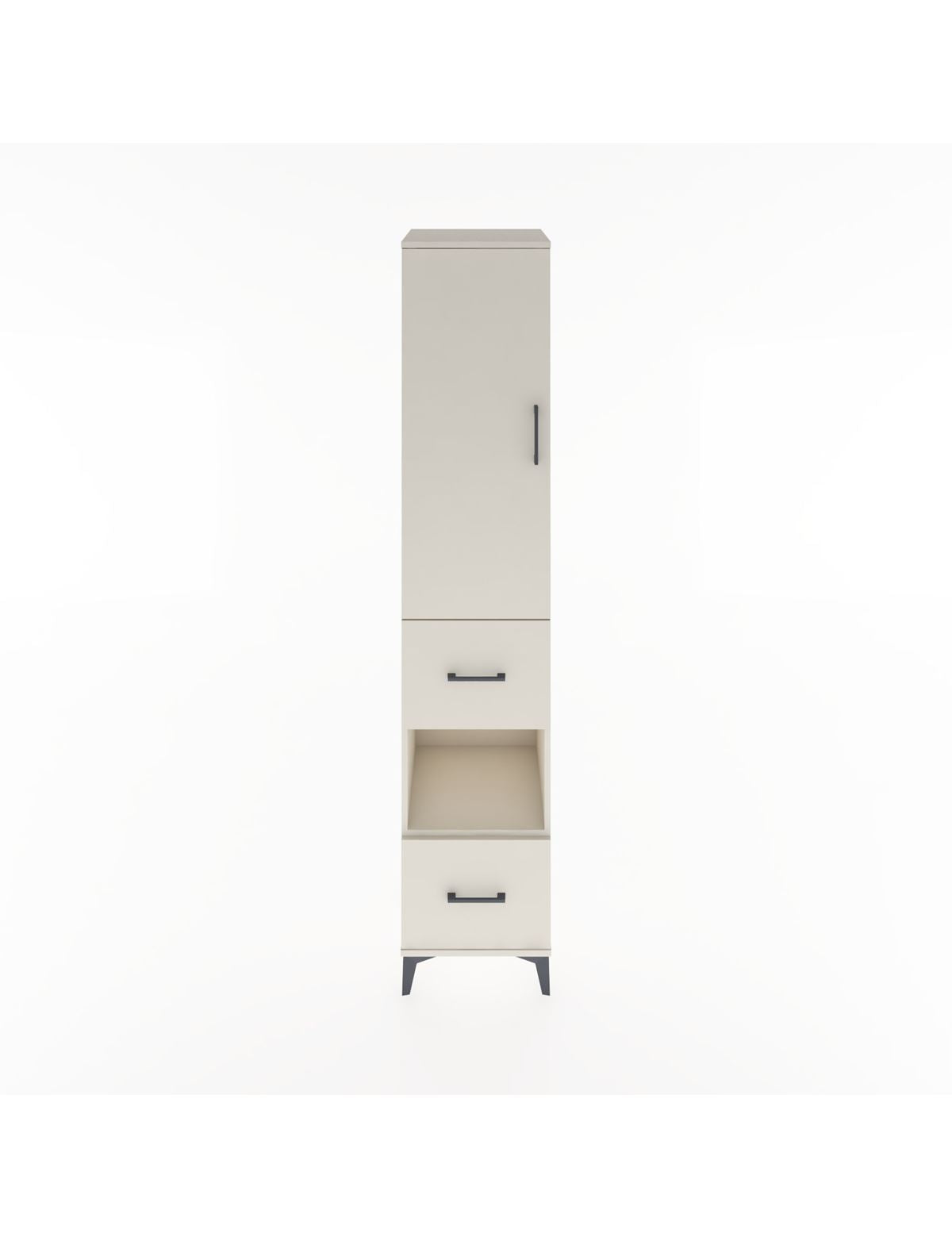 Hyperion Dolap 3 Raflı 2 Çekmeceli Tek Askılı 44x44x221 Aytaşı-Aytaşı