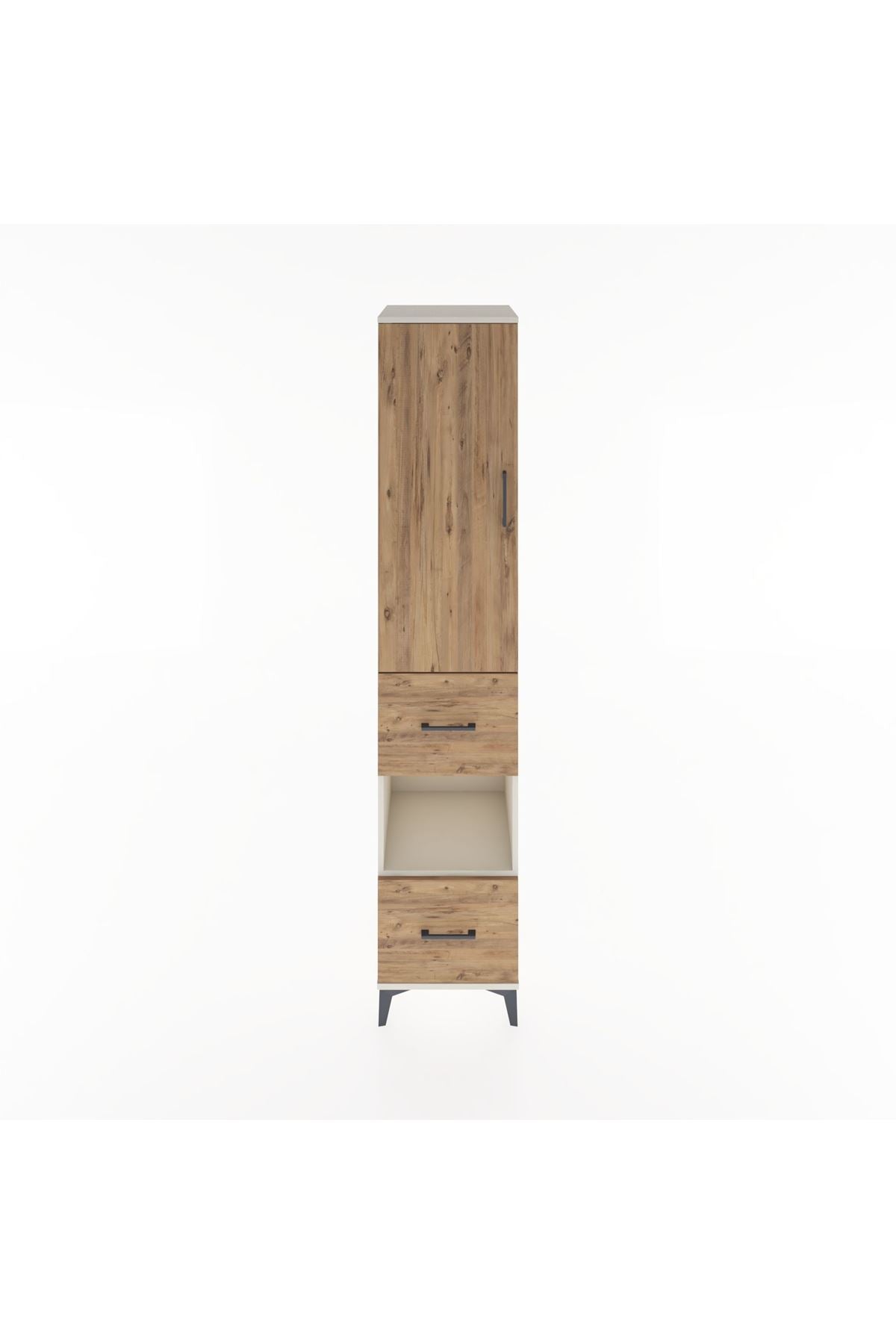 Hyperion Dolap 3 Raflı 2 Çekmeceli Tek Askılı 44x44x221 Aytaşı-Çam