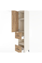 Hyperion Dolap 3 Raflı 2 Çekmeceli Tek Askılı 44x44x221 Aytaşı-Çam