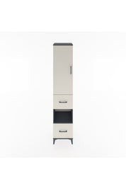 Hyperion Dolap 3 Raflı 2 Çekmeceli Tek Askılı 44x44x221 Antrasit-Aytaşı