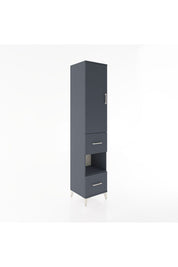 Hyperion Dolap 3 Raflı 2 Çekmeceli Tek Askılı 44x44x221 Antrasit-Antrasit