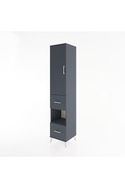 Hyperion Dolap 3 Raflı 2 Çekmeceli Tek Askılı 44x44x221 Antrasit-Antrasit